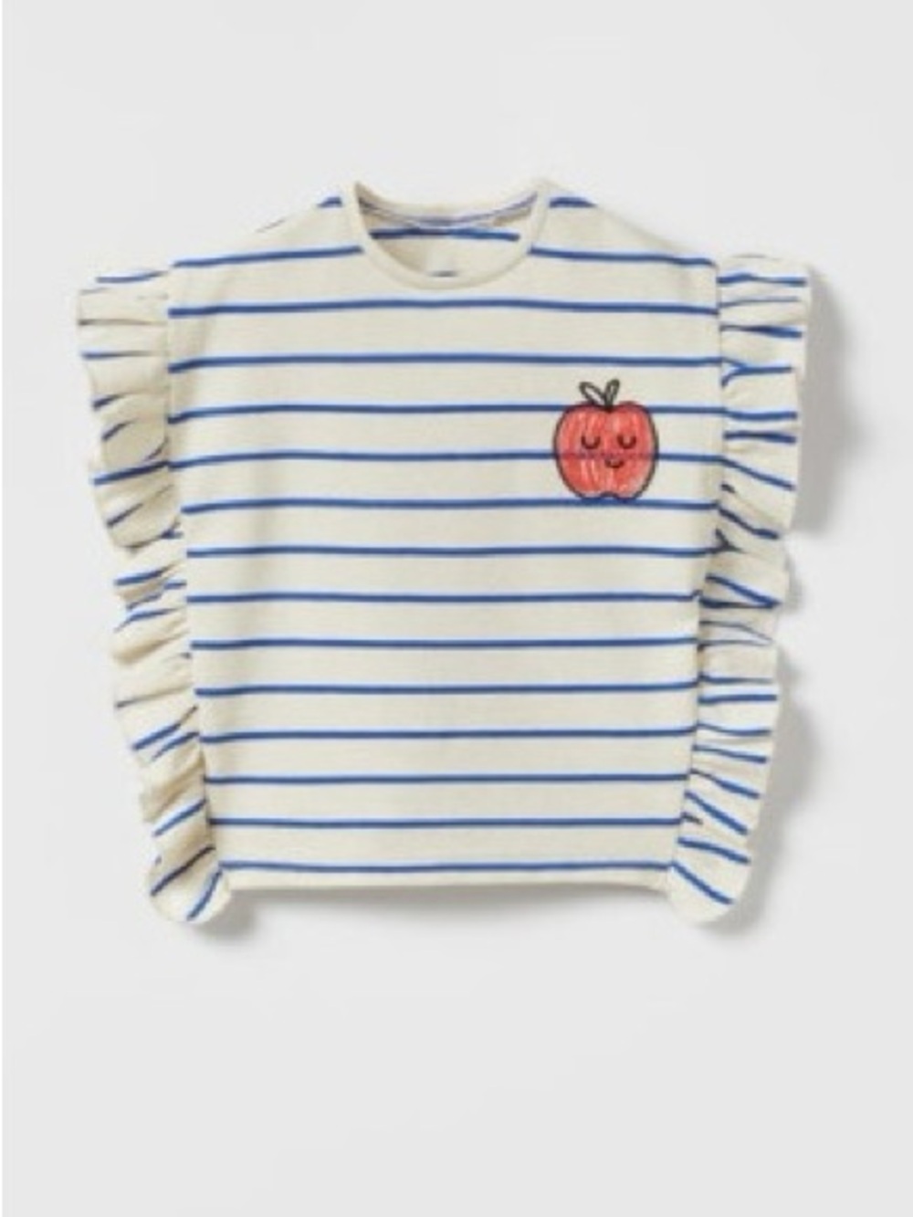 $15 ADD ON Zara Girls top 5Y 6y SHIRT STRIPE APPLE COTTON ON KIDS JANIE AND JACK